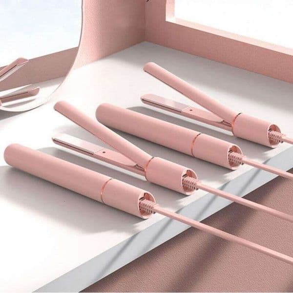 2 In 1 Mini Hot Iron Comb Hair Straightener Curler
