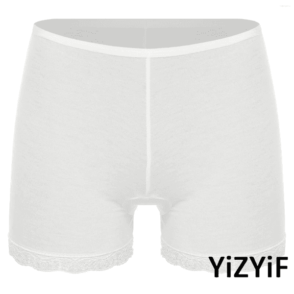Women's Panties Womens Seamless Safety Shorts Elastic Waist Floral Lace Trim Boxer Dress Pettipants For Daily Casual Vacation