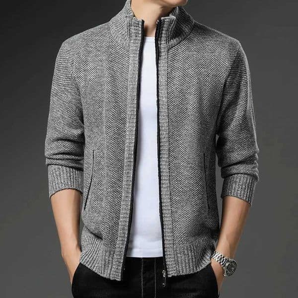 Mens Knit Sweater Spring Autumn Men Cardigan Cable Sweaters Coat Casual Loose Coat Solid Versatile Jacket XJ250805