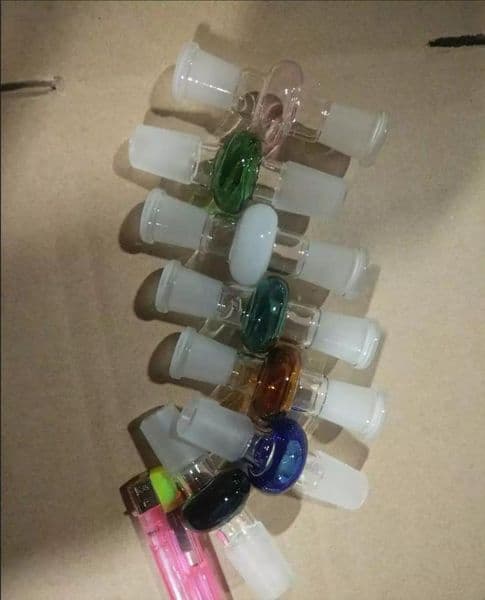 Colorful gourd adapter , Wholesale Glass bongs Oil Burner Glass Pipes Water Pipe Oil Rigs Smoking Free Shipping