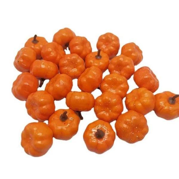 12/24/48Pcs Mini Artificial Pumpkin Happy DIY Halloween Fake Simulation Vegetable Decoration for Home Halloween Props Crafts X250805