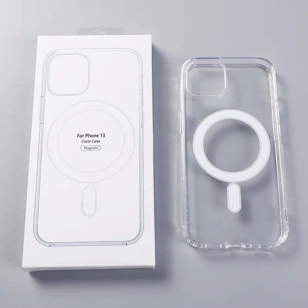 For iphone 15 case iPhone 14 pro max Magnetic magsafe case Transparent drop proof