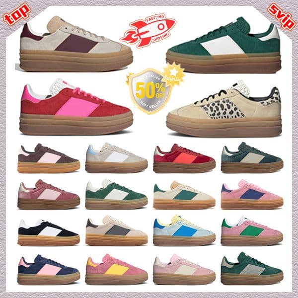 Bold Sandals Womens Platform shoes Designer Casual Shoe mens Sneakers Collegiate Red Lucid Pink Green Leopard Black Crimson Velvet Leather Girls Trainers outdoor