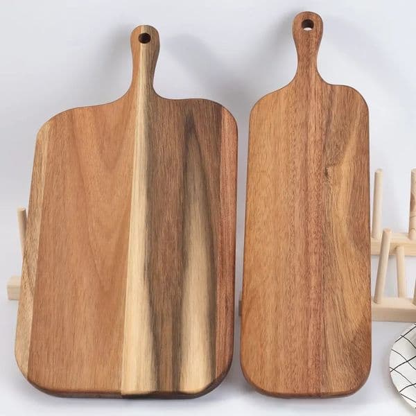 Wooden Cutting Board with Handle Kitchen Household Serving Cheese Charcuterie for Bread Fruit Plates 250806