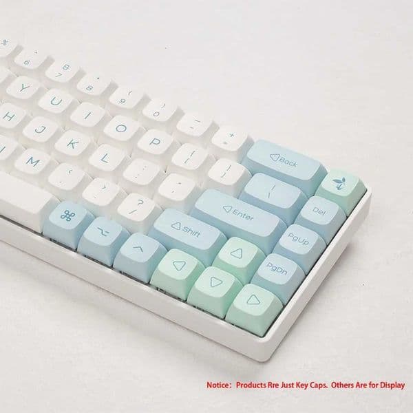 135 Keys Ice Crystal Mint Keycaps Profile XDA PBT Dye-Sub Key Cap for Cherry MX Switch DIY Layout Ducky Mechanical Keyboard Cap Z250805