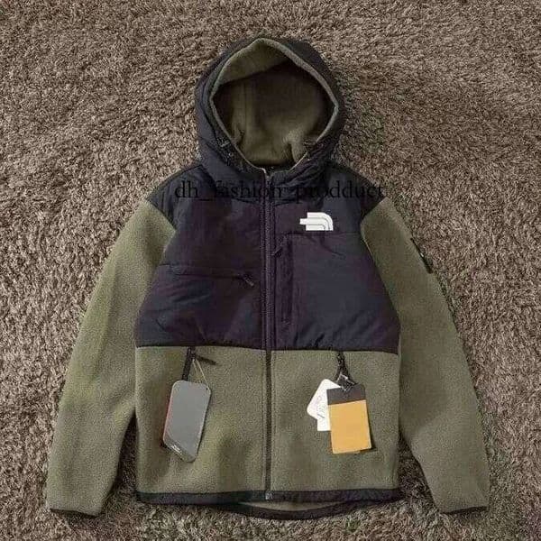 Men Polar Jacket Designer Fleece Hooded Jacket Leisure Thickened Collar Cotton Cardigan Fashion Outdoor Sport Windbreaker Warm Coat Top NF 4af