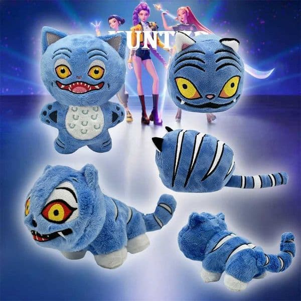 Treasuringu Nev Kpop Demon Plush Toys Game Hunters Tiger Stuffed Toy Doll Blue Tiger Animals Plushie Birthday Gifts K251220 K260307