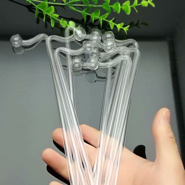 Glass Oil Burner Pipes hookah Glass Smoking bongs Smoke Pipes Thin glass long curved pot
