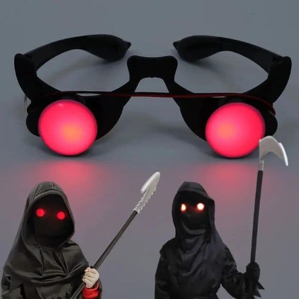 Halloween Horror Red Eye Glasses Props Funny Personality Scary Party Tricky Eyes Cosplay Prop Glow In The Dark 250806