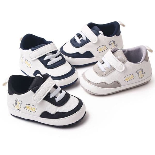 Baby Sport Shoes Sneakers Newborn Boys Girls Cartoon Letter Print First Walkers Umshop Infant Toddler Anti-slip Baby Pre-walkers Shoes 0-18 Months U0051