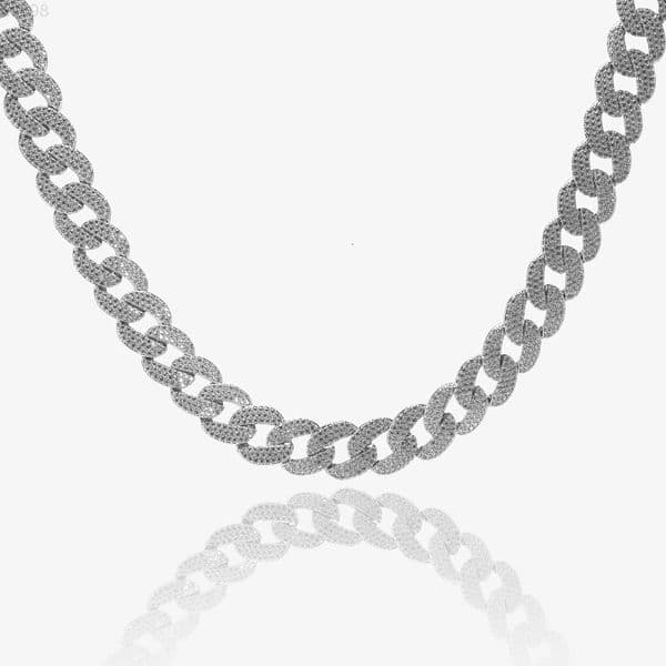 8MM Customizable 14k/18k Gold-Plated Cuban Link Chain Necklace Hip Hop Style with Moissanite Moissanite Stone for Gift