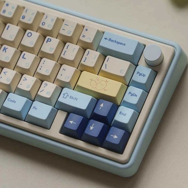 155 Keys Yogurt Theme Keycaps Cherry Profile PBT DYE SUB Keycaps for MX Switch Custom Code Split ISO Mechanical Keyboard Caps Z250805