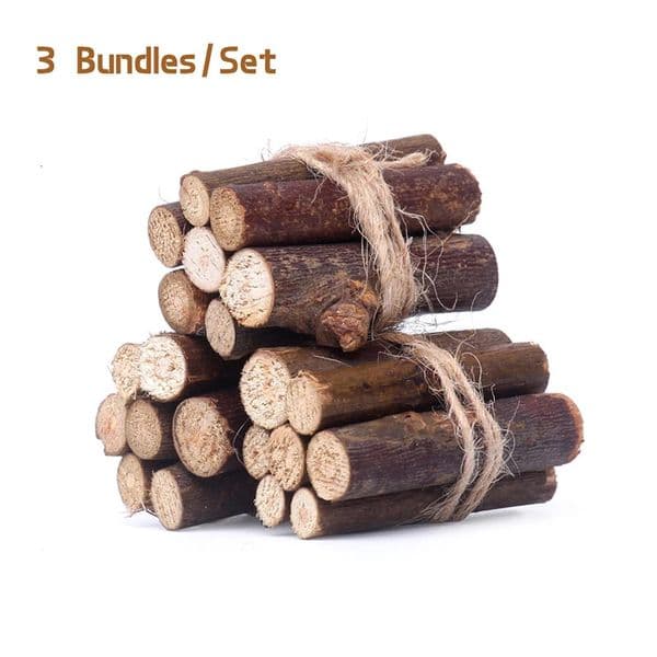 3Bundles 1 12 Dollhouse Miniature Bonfire Firewood Model Party Living Scene Decor Toy Doll House Accessories 250806BJ