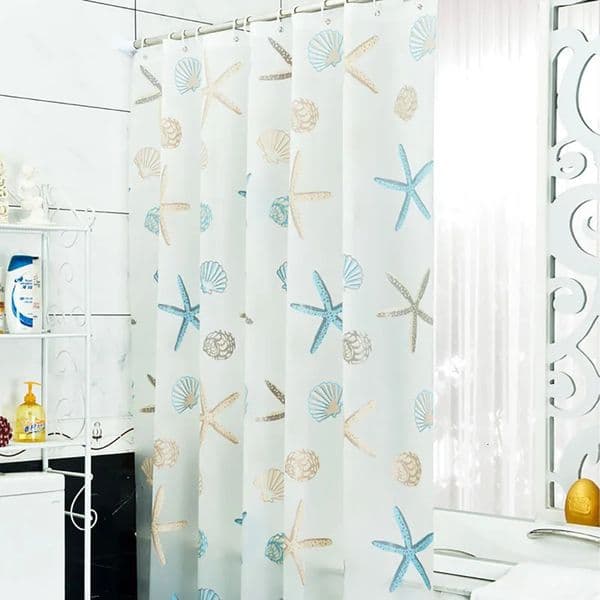 PEVA Waterproof Shower Curtain Mildew Bathroom Wave Window Tulle Home y with Hooks Heavy S Fold Wavy 250806