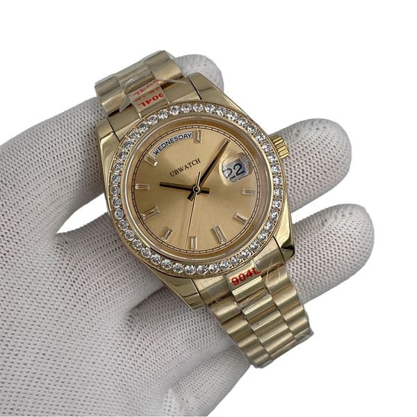 40MM Man Wristwatches St9 Upgraded Automatic Mechanical Sapphire Crystal Complete Calendar Mens Watches Stainless Steel Watch