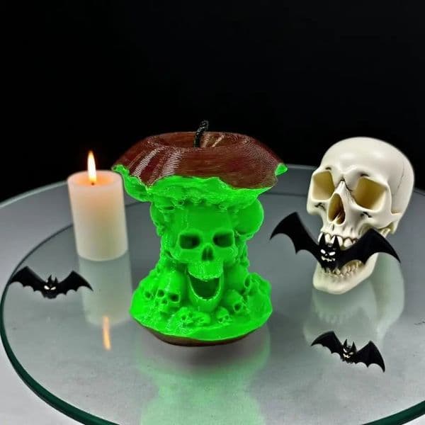3D Printed Witch Fruit Ornament Creative Scary Spooky Skeleton Miniatures Easter Decoration Wide Use Skull Fruit Sculptures 250805