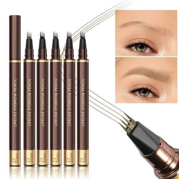 Liquid Four-Pronged Eyebrow Pencil Extremely Fine Long-Lasting Waterproof Sweatproof High Color Intensity Perfect Gift W250807