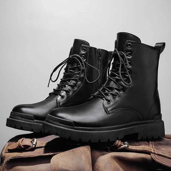 Men Luxury Autumn Versatile High Top Fi Trend British Platform High-quality Motorcycle Workwear Chelsea Boots Large Size XJ250807