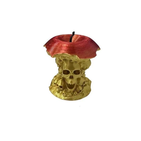Funny 3D Printed Witch Fruit Ornament Wide Use Scary Skull Fruit Figurine Easter Decoration Creative Halloween Decoration Home 250805