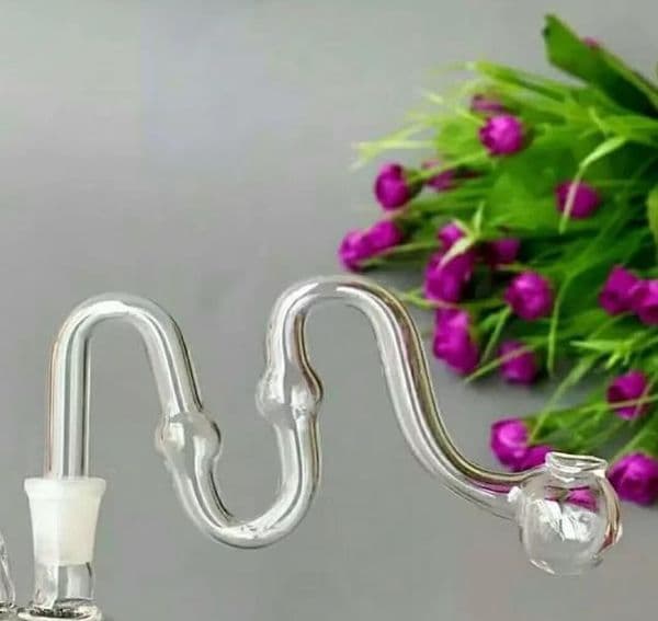 Glass Oil Burner Pipes hookah Glass Smoking bongs Smoke Pipes Double foam M glass stove