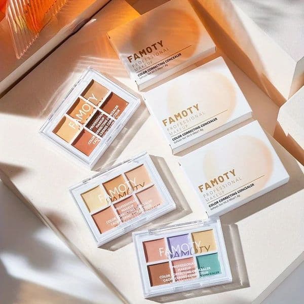 6 Colors Full Coverage Concealer Palette Multicolor High Cover waterproof Long-lasting Natural Concealer Face Makeup 250730