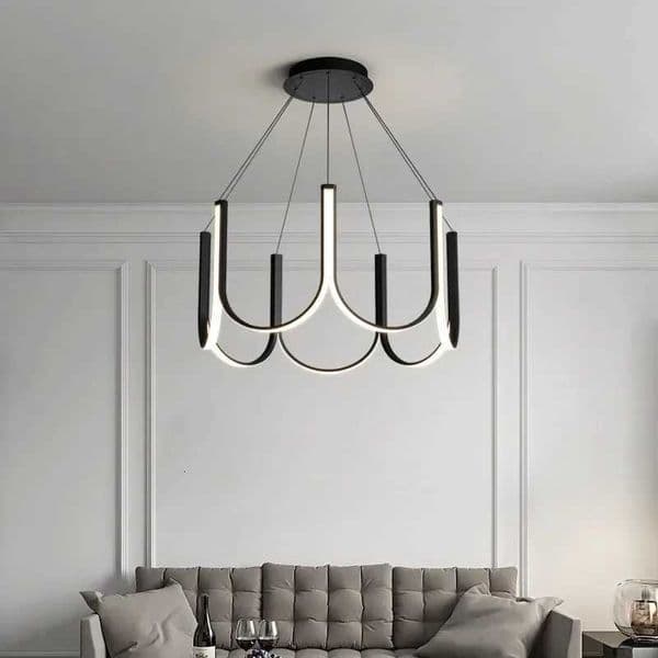 New Designer U Shape Dining Room Chandelier Kitchen Island Suspension LED Indoor Lighting Aluminum Pendant Light Fixtures X250807