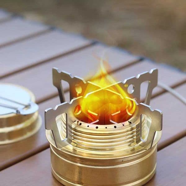 Outdoor Portable Camping Stove Alloy Alcohol Stove Camping Picnic Hiking Cooking Stove Burner Camping Equipment Camping Supplies Y250807