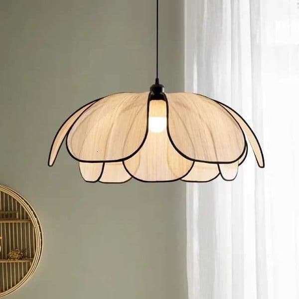 French Retro with Petals Japanese Style Medieval Artistic Lightness Bedroom Dining Restaurant Table Lamps Chandelier LED Light X250807