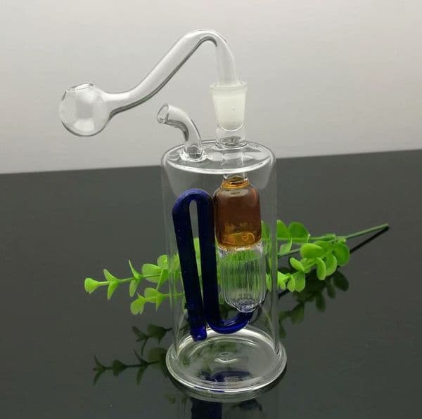 Glass Oil Burner Pipes hookah Glass Smoking bongs Smoke Pipes Colorful curved filter glass pot
