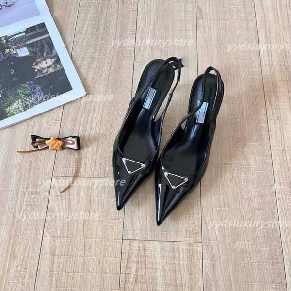 Designer Heels Genuine Leather PointedToe HighHeeled Sandals for Women Q251007