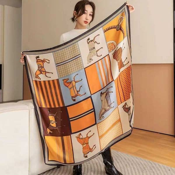 hot sell Silk Shawl Square Scarves for Women Satin Fashion Wraps Neck Hair Bands Headbands and Bandanas Blanket ddmySat