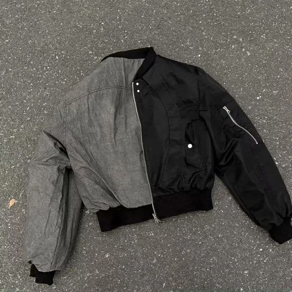 Y2K Reversible Jacket American Bomber Double Sided High Street Warm Coat Vintage Gothic Oversized Men Women Baseball Uniform 250804BJ
