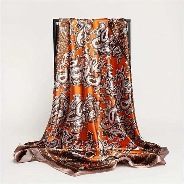 Luxury Designer Decor Silk Shawl Square Scarf room For Women Satin Fashion Wraps Neckerchief Or Blanket Female Hair Bands Ribbon Headband Ba