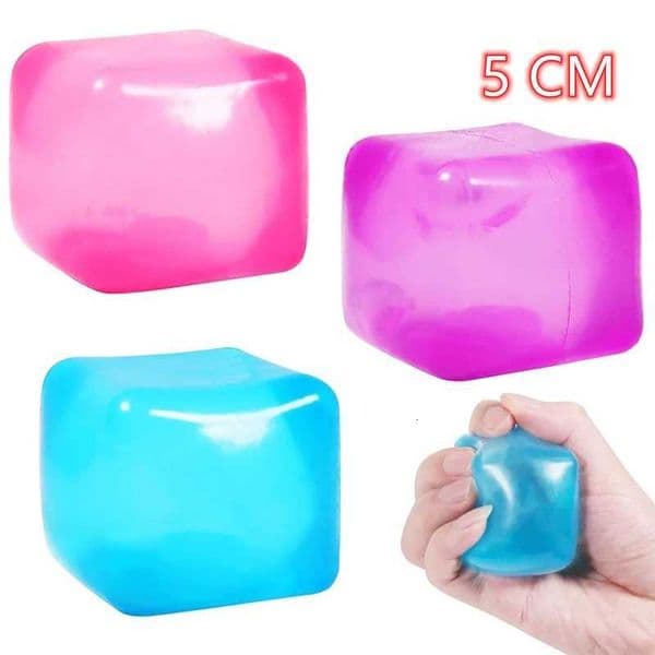 Metal fidget cube Fidget Toy Igh Density Gel Ice Cube Square Decompression Vent Squishy Ball Squeeze Toys Stress Relief Sensory Toy Edc