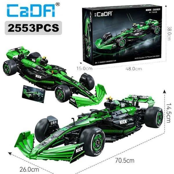 Cada 1 8 MOC Sauber F1 Team C44 Formula1 F1 Racing Car Number 24 Sports Car Building Blocks City KICK Car Bricks Toys Gift C251027