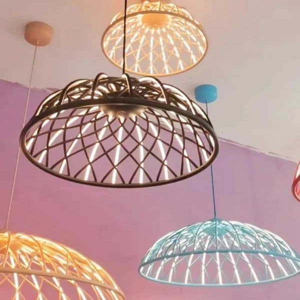 Modern Italian Simple Dining Room Chandelier Designer Artistic Creativity Bedroom Dining Table Living Room Woven Mesh Lamps X250807