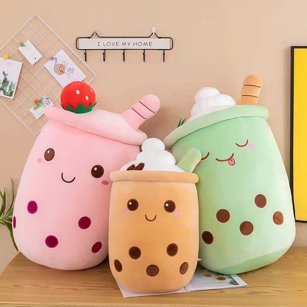 Cute Stuffed Boba Plush Bubble Tea Food Milk Cup Plushie Pillow Soft Kaii Hugging Plush Toys Gifts for Kids XJ250807 K260307