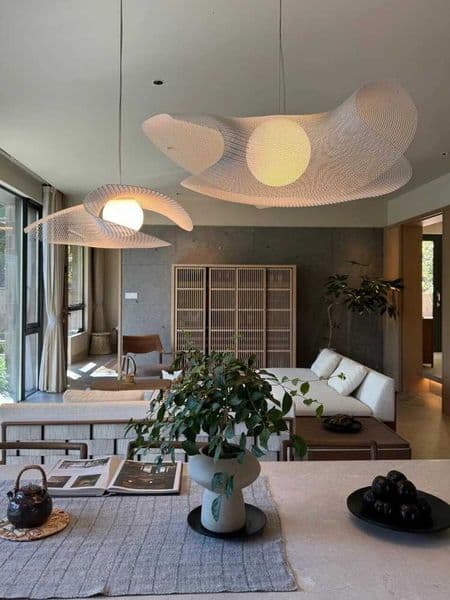 Spanish designer modern creative mesh art decor ceiling chandeliers for dining tables kitchens coffee tables and bars. X250807