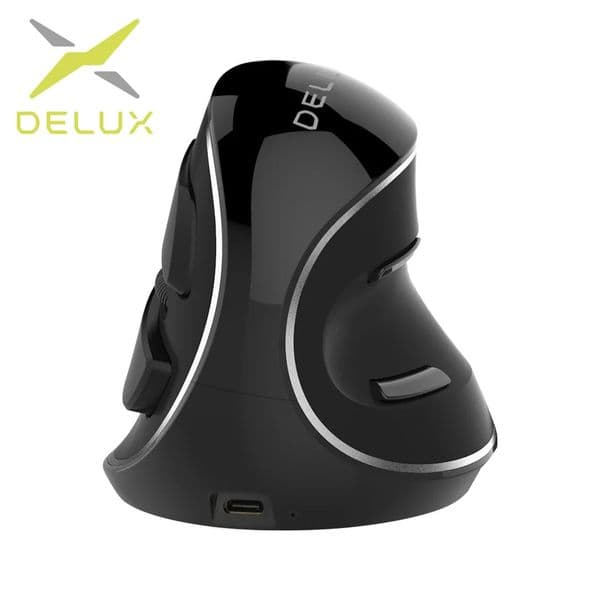 Delux M618PD Wireless BT Ergonomic Vertical Rechargeable Mouse 4000DPI 6 Buttons Removable Palm Rest For PC Computer Laptop 250801