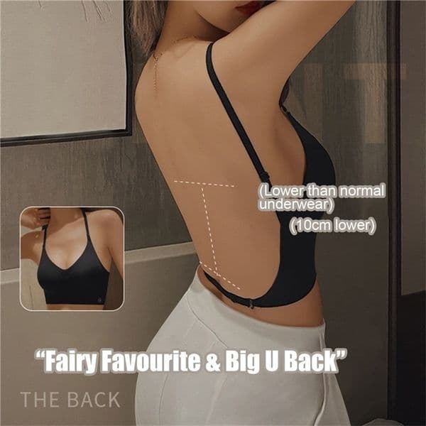 2024 Invisible Push Up Bra Backless Sexy Women Bras Low Cut Plunge Brassiere Open Back Wedding Underwear Seamless Lingerie y250807