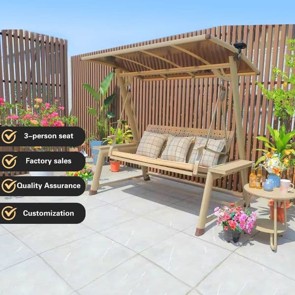 Outdoor Swing, Courtyard, Home Balcony, Outdoor Rocking Chair, Modern and Simple Indoor, Internet Red Aluminum Art Swing Chair