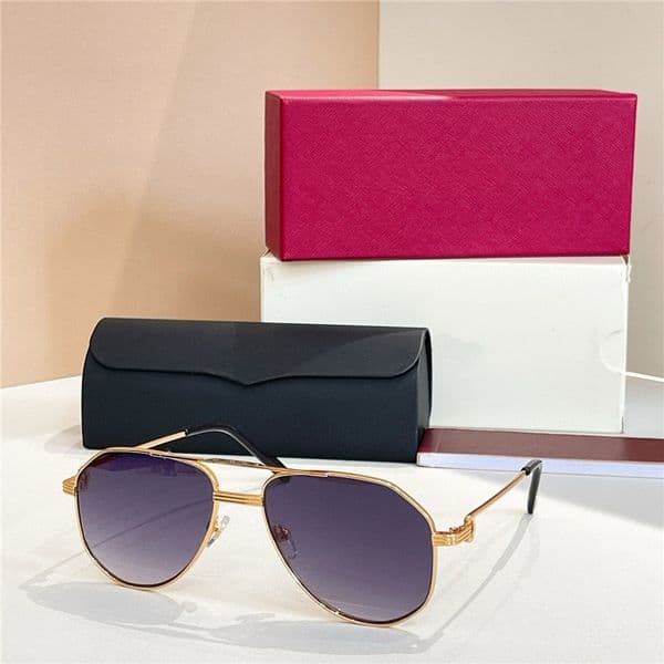 New fashion design pilot sunglasses 09255 metal frame simple and popular style versatile outdoor UV400 protection glasses