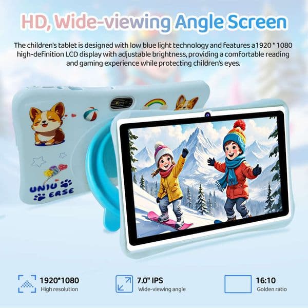 2025 New Model 7Inch Children's Smart Android Computer Vision Protection Learning Entertainment Tablet