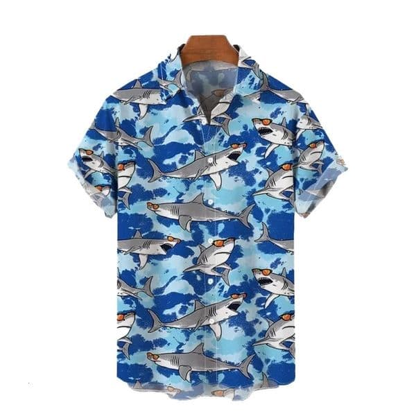 Hawaiian shirt printed short sleeved quick drying beach casual party holiday 250807