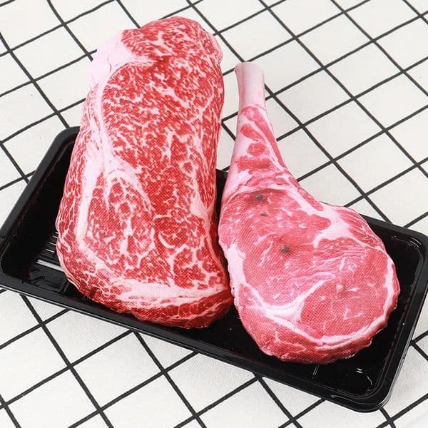 Simulated Steak Chew Toy Bite Resistant Squeaky Dog Cat Pets Products Honden Speelgoed 250807