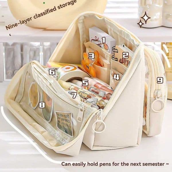9 Layer Large Capacity Pencil Case Simple And Multi-Functional Pencil Box For Primary And Middle School Students XJ250808