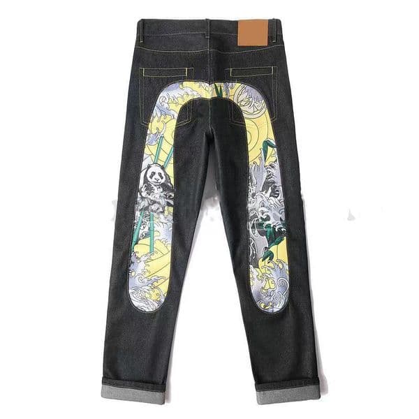 2026 AAA evisiu jeans woman M Alphabet Graphic Womens Designer Trouser Graffiti Multi Colors Fashion Y2k Streetwear Denim Pants Tren Brand Evius Jeans 47e 59