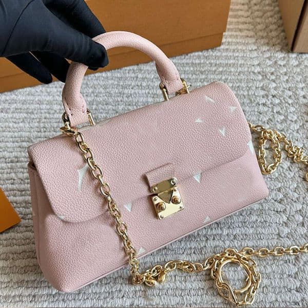 Designer Crossbody Bags Handbags Nano Madeleine BB Purses S-Lock Strawberry Pink Ladies Handle Totes Embossed Grain Leather Chain Bag