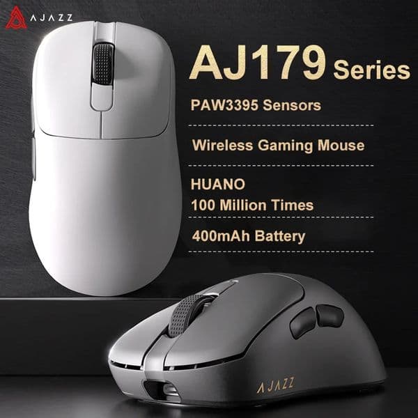 AJAZZ AJ179 PRO PAW3395 Wireless Gaming Mouse with RGB Charging Base 26000DPI Lightweight Ergonomic Mouse for PC Gamer Laptop 250801