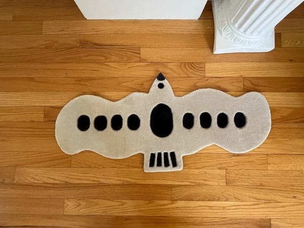 Minimalist Bird Shaped Rug Cute y2k Aesthetic Rug Irregular Shaped Funky Bedside Carpet Shaped Rugs Young Room Rug Area Rugs 250807